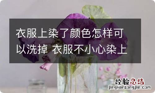 衣服上染了颜色怎样可以洗掉 衣服不小心染上颜色怎么办