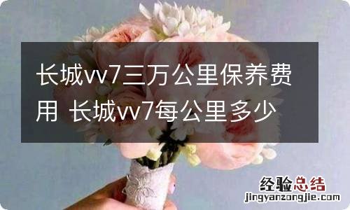 长城vv7三万公里保养费用 长城vv7每公里多少钱