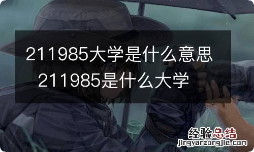 211985大学是什么意思211985是什么大学