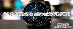 华为手表新款watch gt2pro支持苹果手机吗