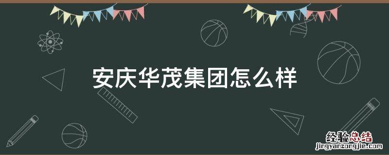 安庆华茂集团怎么样