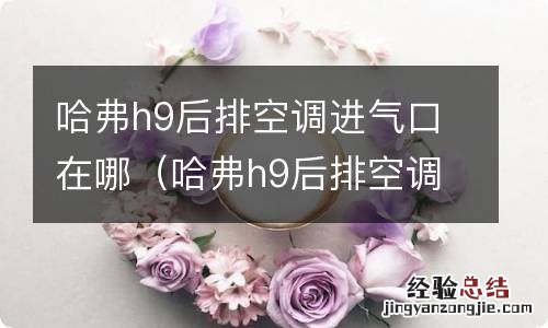 哈弗h9后排空调怎么开 哈弗h9后排空调进气口在哪