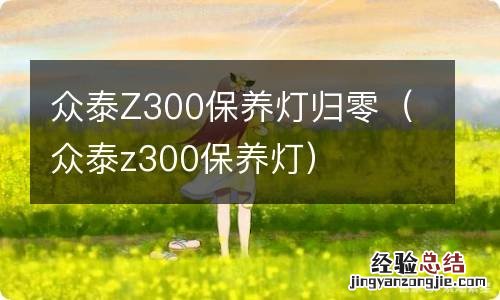 众泰z300保养灯 众泰Z300保养灯归零