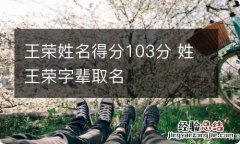 王荣姓名得分103分 姓王荣字辈取名