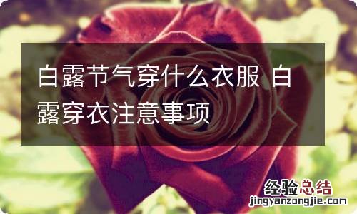 白露节气穿什么衣服 白露穿衣注意事项