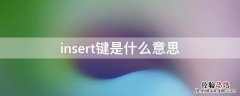 insert键是什么意思