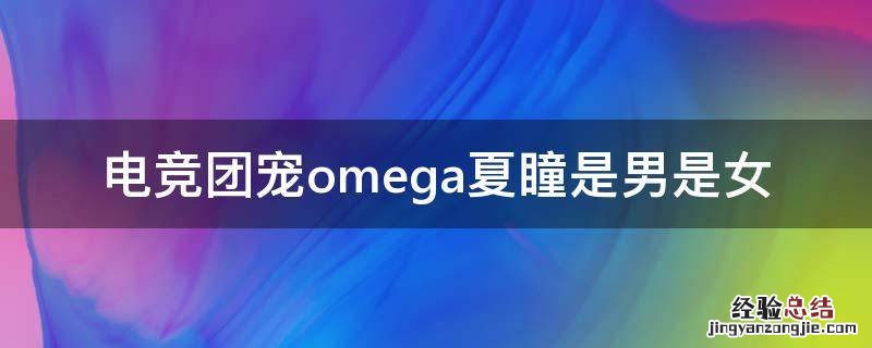 电竞团宠omega夏瞳是男是女