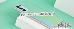 opporeno5pro屏幕多大