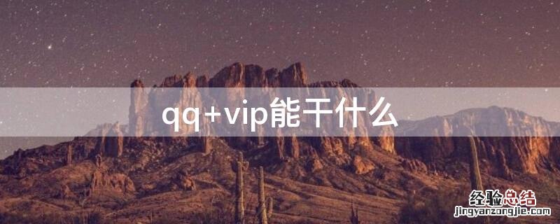 qq vip能干什么