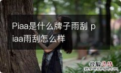 Piaa是什么牌子雨刮 piaa雨刮怎么样