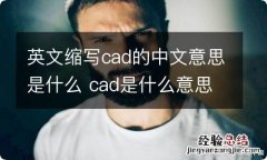 英文缩写cad的中文意思是什么 cad是什么意思