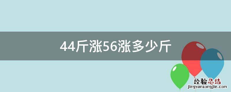 44斤涨56涨多少斤