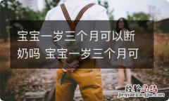 宝宝一岁三个月可以断奶吗 宝宝一岁三个月可以断奶吗早教