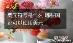 美元符号是什么 哪些国家可以使用美元