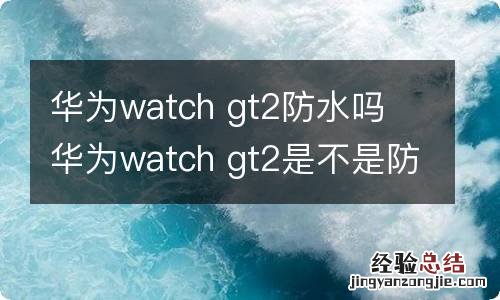 华为watch gt2防水吗 华为watch gt2是不是防水