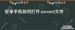 安卓手机如何打开.torrent文件