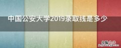 中国公安大学2019录取线是多少