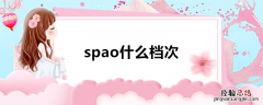 spao什么档次