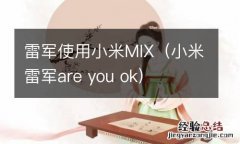 小米雷军are you ok 雷军使用小米MIX