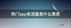 热门app免流量是什么意思