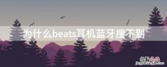 为什么beats耳机蓝牙搜不到