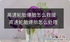 高速轮胎爆胎怎么救援 高速轮胎爆胎怎么处理