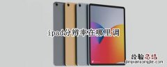 ipad分辨率在哪里调