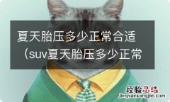 suv夏天胎压多少正常合适 夏天胎压多少正常合适