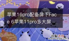 苹果16pro配备屏下Face 6苹果11pro多大屏