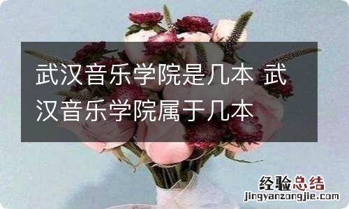 武汉音乐学院是几本 武汉音乐学院属于几本