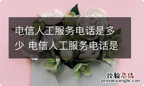 电信人工服务电话是多少 电信人工服务电话是什么