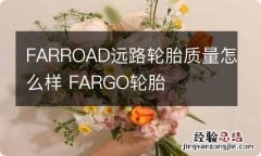 FARROAD远路轮胎质量怎么样 FARGO轮胎