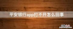 平安银行app打不开怎么回事