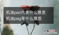 机油pao代表什么意思 机油pag是什么意思