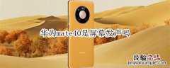 华为mate40是屏幕发声吗