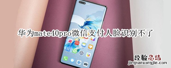 华为mate40pro微信支付人脸识别不了