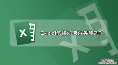 分类表格怎么做