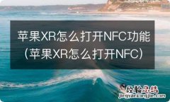 苹果XR怎么打开NFC 苹果XR怎么打开NFC功能