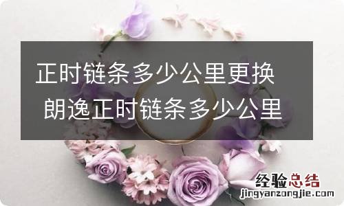 正时链条多少公里更换 朗逸正时链条多少公里更换