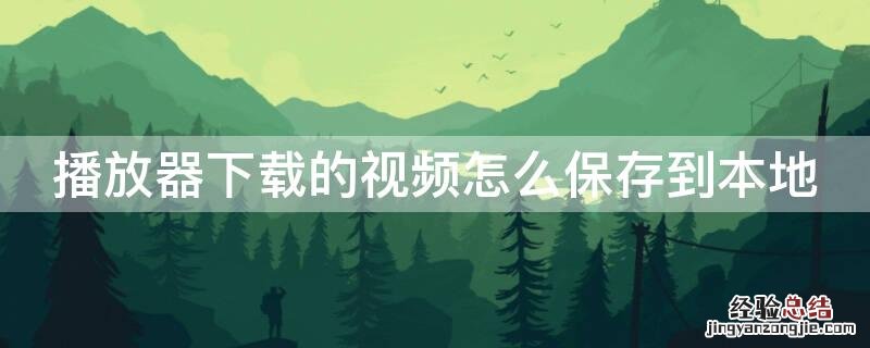 播放器下载的视频怎么保存到本地文件 播放器下载的视频怎么保存到本地