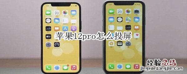 苹果12pro怎么投屏