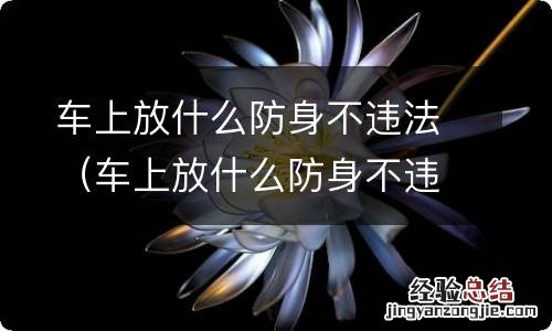 车上放什么防身不违法九头蛇安防YYDS 车上放什么防身不违法