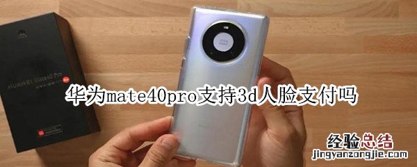 华为mate40pro支持3d人脸支付吗