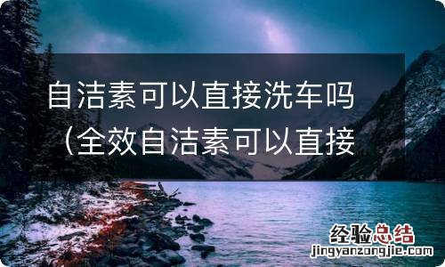 全效自洁素可以直接洗车吗 自洁素可以直接洗车吗