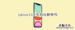 iphone11没有指纹解锁吗