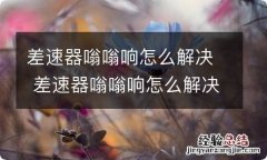 差速器嗡嗡响怎么解决 差速器嗡嗡响怎么解决什么是行星齿轮