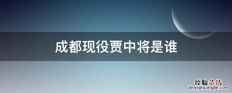 成都现役贾中将是谁