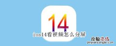 ios14看视频怎么分屏