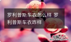 罗利普斯车衣怎么样 罗利普斯车衣咋样