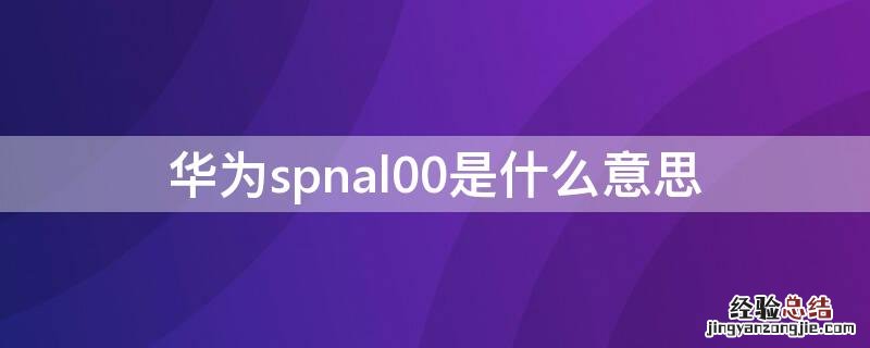 华为spn一al00是华为什么型号 华为spnal00是什么意思